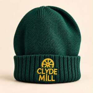 Clyde Mill embroidered Merino Beanie
